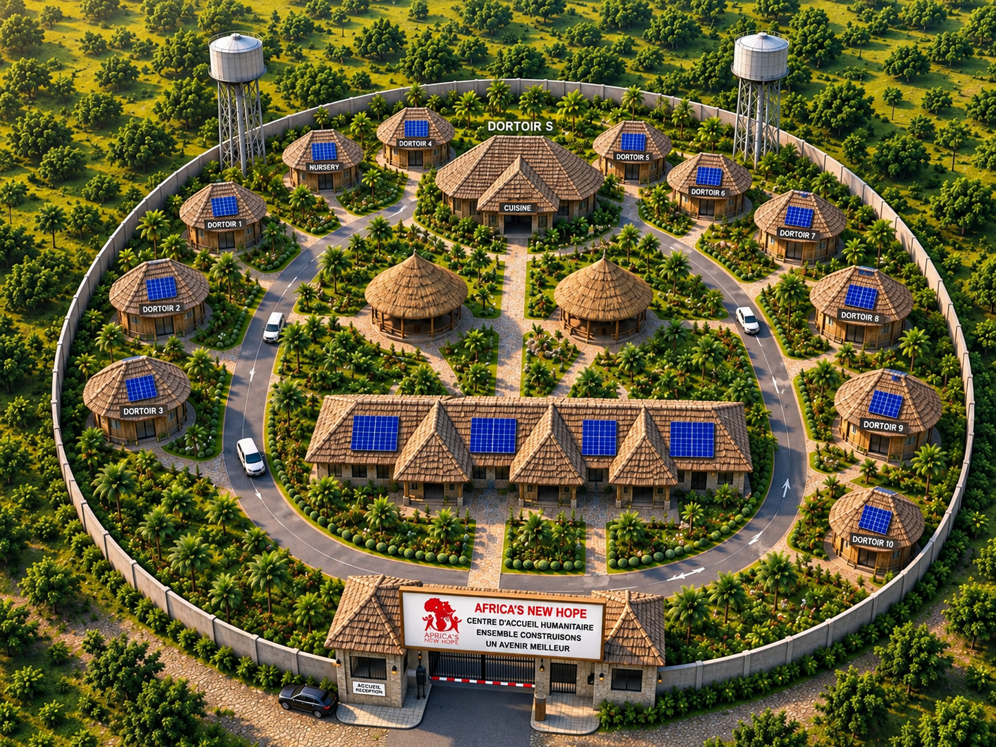 Illustration du futur centre d'accueil Africa's New Hope